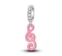Fascino Nota Intrecciata, Accessorio Braccialetto Fascino in Argento Sterling 925, Compatibile con Collana Braccialetto Pandora, Regalo per le Donne