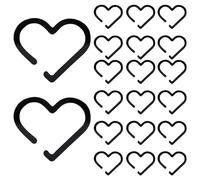 Fascino per bicchiere da vino, 20 anelli decorativi per bicchieri da vino, a forma di cuore, in acrilico, per donne e uomini e feste di compleanno