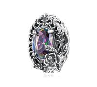 Fascino Perline Rosa Mezzanotte, Fascino in Argento Sterling 925