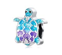 Fascino Perline Tartaruga Colorata, Accessorio Braccialetto Fascino in Argento Sterling 925, Compatibile con Collana Braccialetto Pandora, Regalo per le Donne