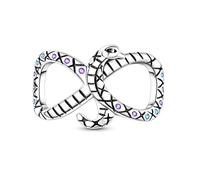 Fascino Serpente Iridescente, Accessorio Braccialetto Fascino in Argento Sterling 925, Compatibile con Collana Braccialetto Pandora, Regalo per le Donne