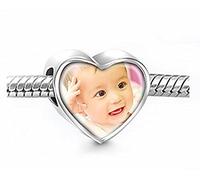 Fascino su Bracciale Collana per Charm Fascette braccialetto regalo 925 argento fotografica bambino forma C ½ Ur