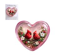 Fascino tascabile a forma di cuore, decorazione emozionale naturale, portatile, in acrilico 2D, oggetti commemorativi a forma di cuore, per compleanno, Halloween, festa degli amici, Natale