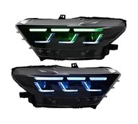 Fascio faro Per Ford Per Mustang 2015 2016 2017 Gruppo Fari Auto Aggiornamento Indicatori Direzione DRL(Bluetooth RGB Style)
