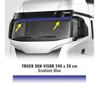 Fascione Parasole Adesivo per Autocarro, Degradè Blu, 240 x 20 cm