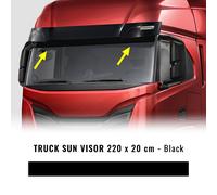 Fascione Parasole Adesivo per Autocarro, Nero, 220 x 20 cm