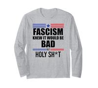 Fascism is Bad History 1776 No Kings America PRO Democracy Maglia a Manica