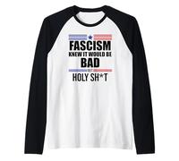 Fascism is Bad History 1776 No Kings America PRO Democracy Maglia con Maniche Raglan