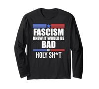 Fascism is Bad History Resist Like Its 1776 No Kings America Maglia a Manica