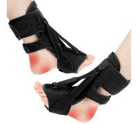 Fascite Plantare Notturna 3 Cinghie Regolabili, Fascite Plantare Fascite Plantare Night Splint per Achille Tendinite, Caduta del Piede, Caviglia Tallone Problemi(nero)