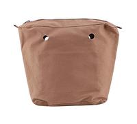 FASE Inserto in tela resistente impermeabile Fodera interna Tasca con cerniera per Obag O Bag Deep Khaki Mini, cachi, 33*8*28cm