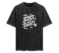 FAseINEE Better Bad Breaking Call Saul T-Shirt Printed Tee Graphic Top for Men Black Shirt S