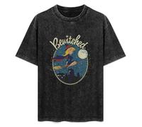 FAseINEE Bewitched 1964 T-Shirt Printed Tee Graphic Top for Men Black Shirt 3XL