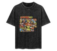 FAseINEE Big Brother And The Holding Company Thrills T-Shirt Printed Tee Graphic Top for Men Black Shirt 3XL