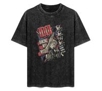 FAseINEE Billy Idol Dancing with Myself Tour T-Shirt Printed Tee Graphic Top for Men Black Shirt S