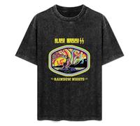 FAseINEE Black Magick SS Rainbow Nights T-Shirt Printed Tee Graphic Top for Men Black Shirt XL