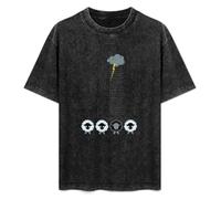 FAseINEE Black Sheep Bad Luck Rain Cloud Thunder Funny Sarcasm T-Shirt Printed Tee Graphic Top for Men Black Shirt M