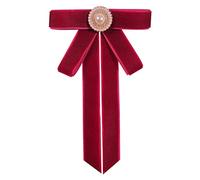FASELE Fiocco nastro ape papillon spilla pin festa di nozze pre legato camicia vestito collare clip cravatta per donne ragazza, goldstone, Pietra del sole