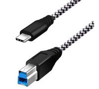 Fasgear Cavo da Tipo C a USB B 3.0 Nylon intrecciato da USB C Maschio a Tipo B Cavo maschio (1,8 m, Bianca)