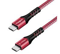 Fasgear -Cavo da USB C a Tipo C,USB 3.1 Tipo C Gen 2 per ricarica rapida,100 W,20V/5A,trasferimento dati 10 Gbps, uscita video 4K@60 Hz, compatibile con tipo C (3metri, Rosso)
