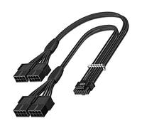 Fasgear Cavo di prolunga 12VHPWR: cavo di prolunga 16 pin (12+4) maschio a 4x8 (6+2) pin femmina,Cavo di prolunga 12V-2x6,Cavo PCI-e 5.0 da 40 cm compatibile per GPU GeForce RTX 3090Ti 4080 4090 5090