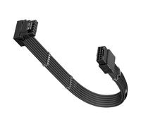 Fasgear Cavo di prolunga per GPU, 90 gradi, 12 VHPWR (12 V-2 x 6), 30 cm, PCIe 5.0/5.1 16 pin (12+4) maschio a femmina, 600 W ATX 3.1/3.0, cavo adattatore angolare per RTX 3090Ti/4070Ti/4080/4090/5070