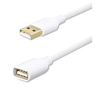 Fasgear Cavo di prolunga USB 2.0 1,8 m - Cavo di prolunga USB da maschio a femmina per ricarica e sincronizzazione (1,8 m, Bianco)
