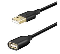 Fasgear Cavo di prolunga USB 2.0, Cavo di prolunga USB da maschio a femmina per ricarica e sincronizzazione (3 metri, Nero)