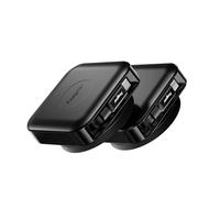 Fasgear Cavo USB C retrattile da 2 m, rotazione di 360° su tavolo, 60 W PD/PPS, cavo di ricarica rapido retrattile da USB C a USB C 2.0, 2 pezzi di colore nero