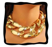 Fashband Collana girocollo grossa in oro cubano con catena alla moda gioielli da donna