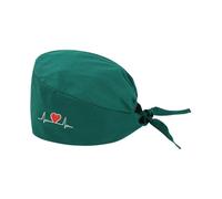 Fasheepfa Cappelli chirurgici e fascia per il sudore regolabile cravatta cotone traspirante regolabile Bouffant Caps fascia sudore cappelli cravatta posteriore per chirurgo medico infermiera cappello