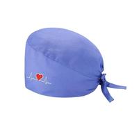 Fasheepfa Cappelli chirurgici e fascia per il sudore regolabile cravatta cotone traspirante regolabile Bouffant Caps fascia sudore cappelli cravatta posteriore per chirurgo medico infermiera cappello