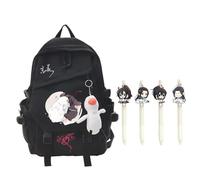 Fasheepfa Mo Dao Zu Shi - Set di zaino e 4 penne gel, stampa anime, casual, zaino impermeabile con ciondolo a forma di anatra, zaino per la scuola per studenti, Tipo 5, 35x17x45cm, Pratico
