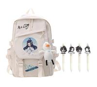 Fasheepfa Mo Dao Zu Shi - Set di zaino e 4 penne gel, stampa anime, casual, zaino impermeabile con ciondolo a forma di anatra, zaino per la scuola per studenti, Tipo 18, 35x17x45cm, Pratico