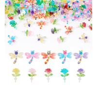 FASHEWELRY 100 cabochon in resina a forma di libellula con retro piatto, per fai da te, scrapbooking, fermagli per capelli, decorazione per custodie per telefono, creazione di gioielli