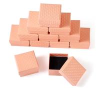 FASHEWELRY 12Pcs Diamante Modello Cartone Gioielli Scatole Regalo Quadrato Anello Scatole di Visualizzazione Dei Monili Per Matrimonio San Valentino Natale