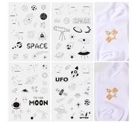 FASHEWELRY 69 modelli Stabilizzatore solubile in acqua per ricamo Stick e Stitch Carta da ricamo Universo Spazio Tema Ricamo Aiuto Disegno Schizzo per gli amanti del cucito a mano