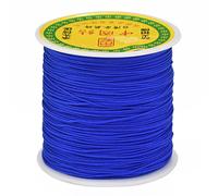 Fashewelry Cordini in nylon per perline da 0,8 mm, in macramè, blu, per fai da te, collane, bracciali, artigianato, gioielli