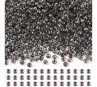 FASHEWELRY Mini perline in vetro da 100 g, 4 mm, rotonde, in cristallo, distanziatori, per fai da te, donne, braccialetti dell'amicizia, collane, gioielli, colore: nero