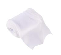 FASHEWELRY Nastro in organza bianco da 120 mm con bordo ondulato in chiffon, per bouquet floreali, confezioni regalo, decorazione per feste di nozze, accessorio per indumenti
