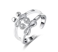 Fashiion Cherry Fruit Crystal Butterfly Opening Rings For Women Zircon Geometric Knuckle Finger Ring Wedding Party Jewelry Gifts Nice processing