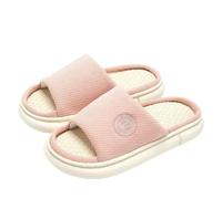 FASHIIROW Ciabatte Pantofole Di Lino Di Cotone Donne Donne Camera Da Letto Interni Scegli Comodi Per Uomini Scarpe Da Casa Non Slitta-P-555-36-37