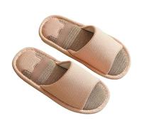 FASHIIROW Ciabatte Pantofole Di Lino Di Cotone Donne Donne Camera Da Letto Interni Scegli Comodi Per Uomini Scarpe Da Casa Non Slitta-B-P-11-36-37