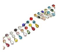 Fashion 2 Rows Round Water Drop Pendant Tassel Diamante Trims Rhinestone Crystal Chain Diy Necklace Clothing Shoes Accessories(Color 2,1yard)