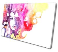 Fashion Abstract Female SINGLE TELA parete arte foto stampa