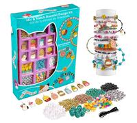 Fashion Angels Squishmallows Mix & Match Bracelet Design Kit - Makes 10 Bracelets - Includes 10 Squishmallows Charms, 10 Gem Beads, Assorted Beads and More - Join The Squish Squad - Ages 8 and Up