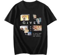 Fashion Anime Given T Shirt Men Short Sleeve Cotton Tshirt Casual Japanese Manga T-Shirt Mafuyu Ritsuka Uenoyama Tee Top Clothes Black Black S