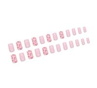 Fashion Artificial Nails Square Christmas Press On with DOTS Designs Full Covers Gambo On Women 24pcs Nail Decoration