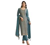 FASHION BAZAR 365 Vestito diritto del lavoro di Emboridery della mano del tessuto fantasia indiana 15593, 1, 38