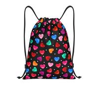 Fashion Borsa con Coulisse Cute Love's Red Hearts Sackpack con Coulisse Zaino con Coulisse per Regalo, Scuola, Compleanno
